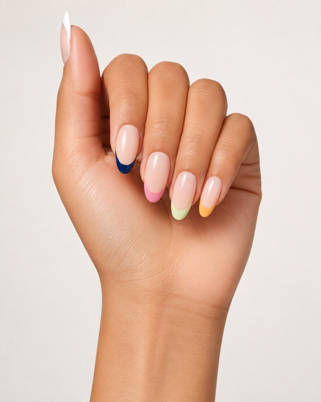 Machine-made press-on nails