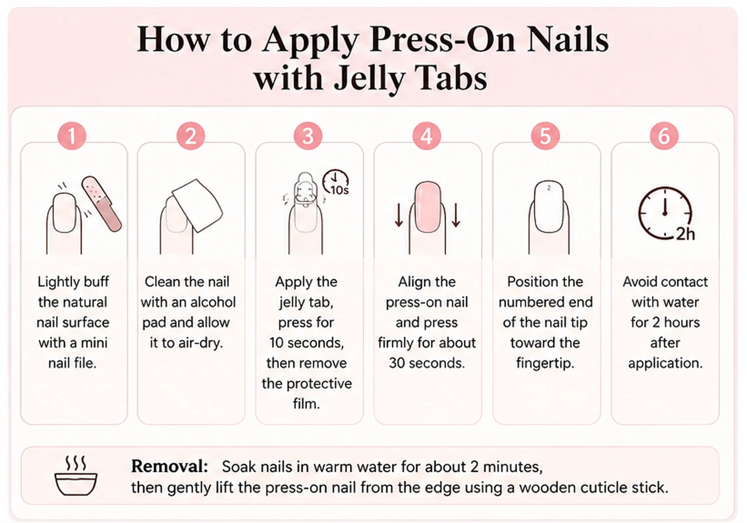Press-on nail application guide