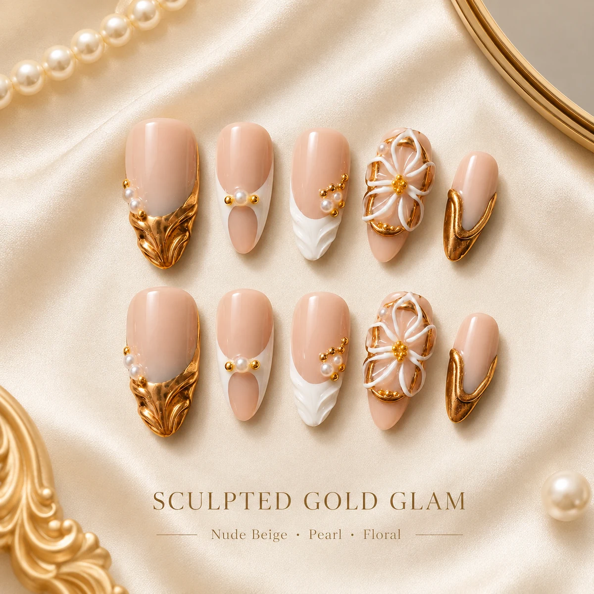 04-zono-nude-gold-floral-press-on-nails-flat-lay.webp